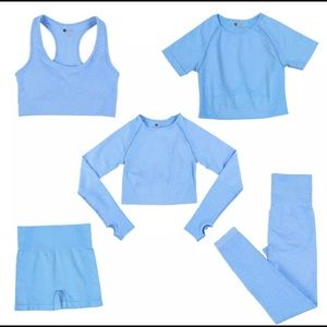 5 piece workout set Women's fitness clothess yoga